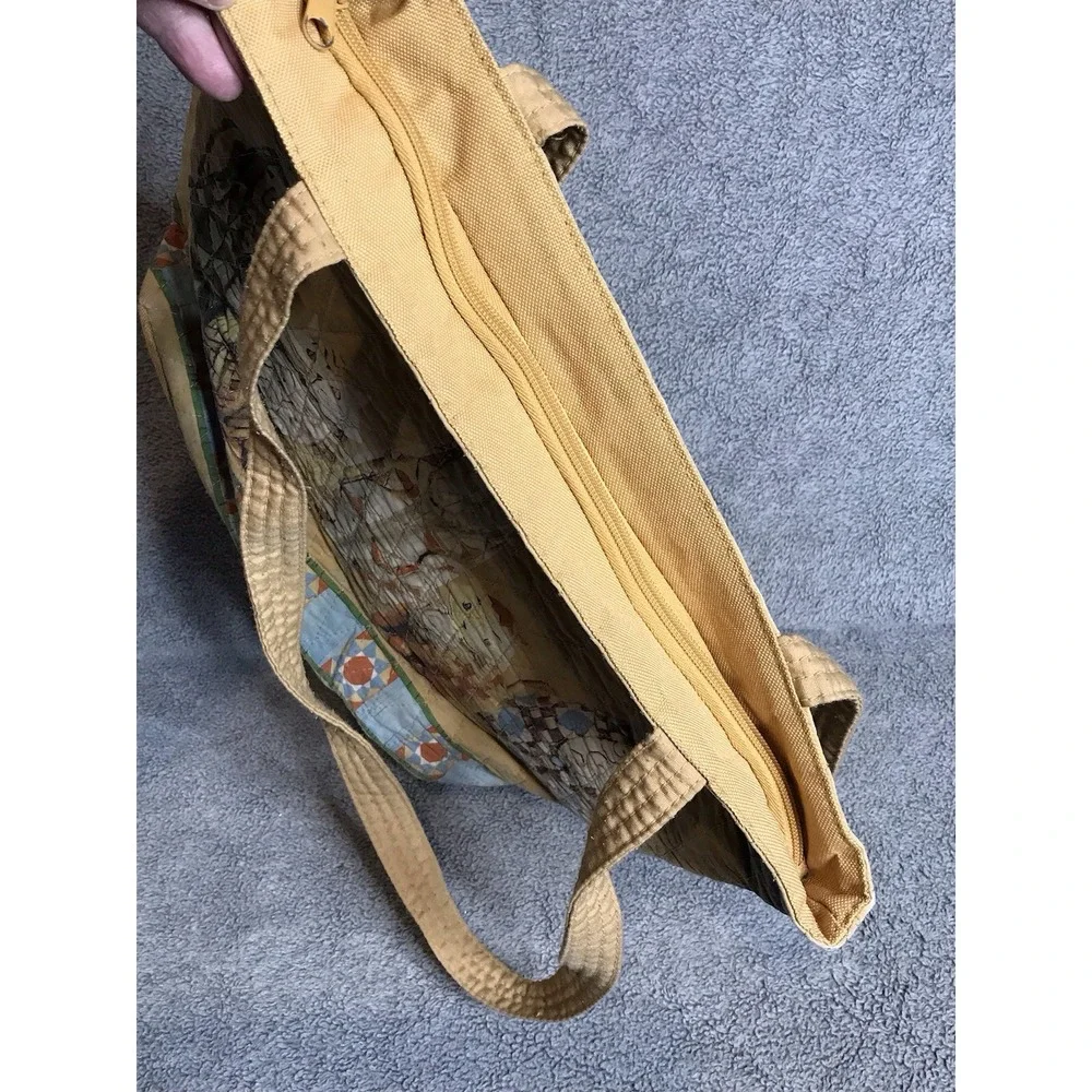 Jim Shore Heartwood Creek 5 Cat Tote‎ Quilted Zippered Inner Pockets
